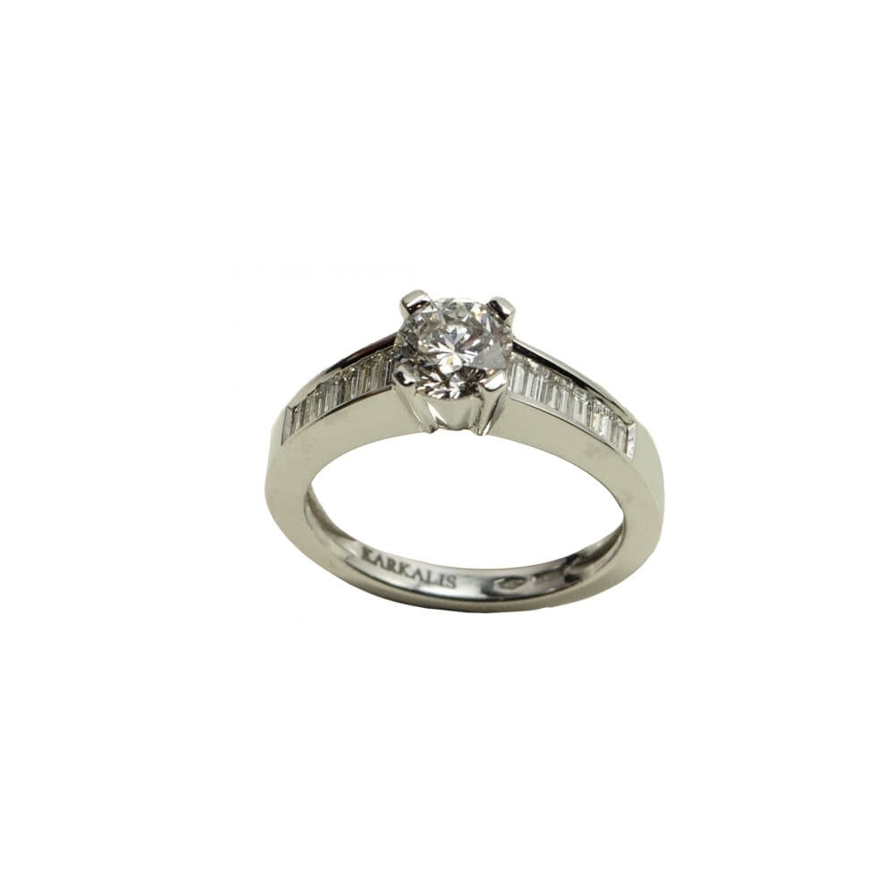 Gold Engagement Ring  K18, Diamonds 1.72 ct