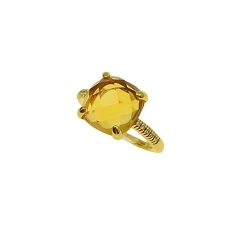 Gold Ring K18, Diamonds 0.05 ct