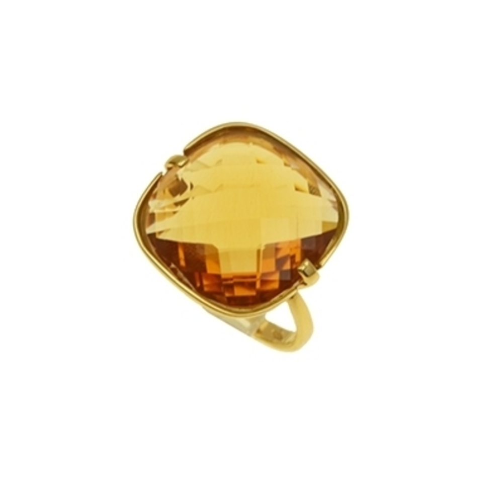 Gold Ring K18, Citrine