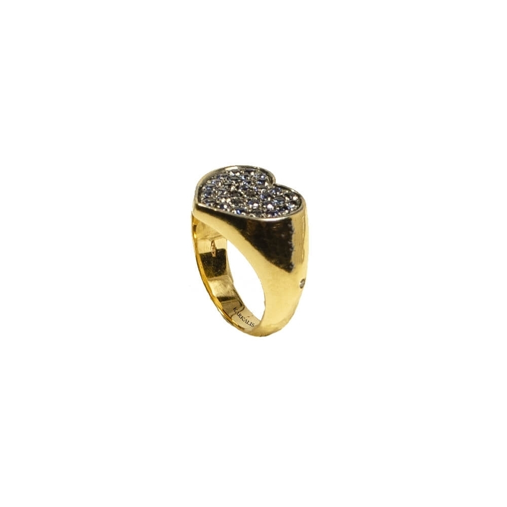 Gold K18 Ring, Sapphire 0.37 ct  