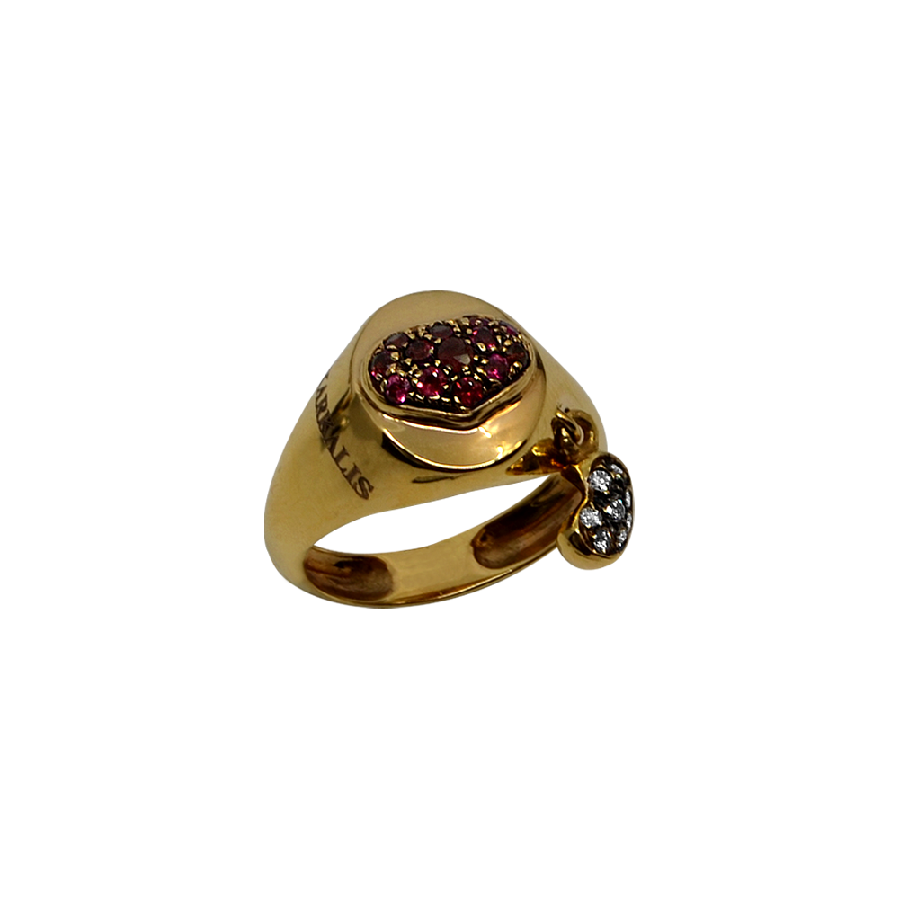 Χρυσό Δαχτυλίδι με Ρουμπίνια