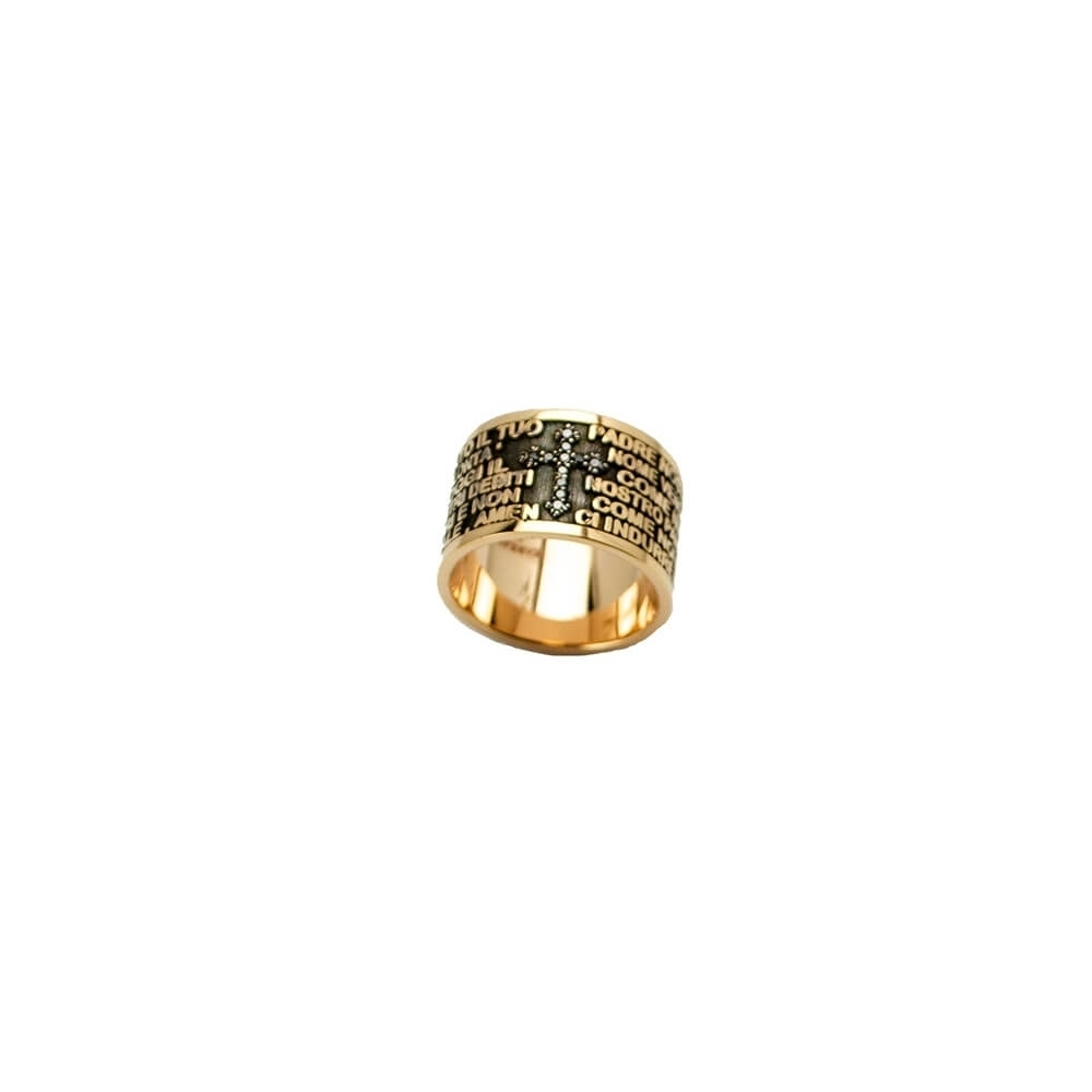Gold Ring K18, Diamonds 0.065 ct