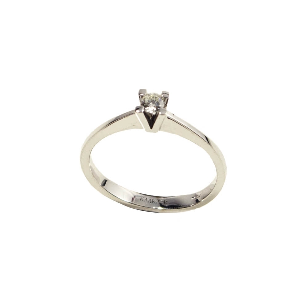 Gold K18 Engagement ring, Diamond 0.11 ct
