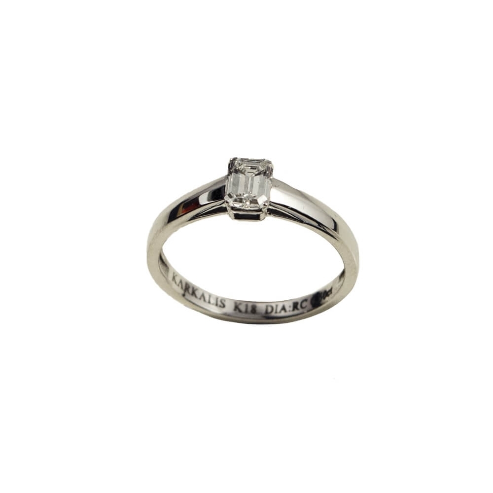 Gold K18 Engagement ring, Diamonds 0.50 ct.