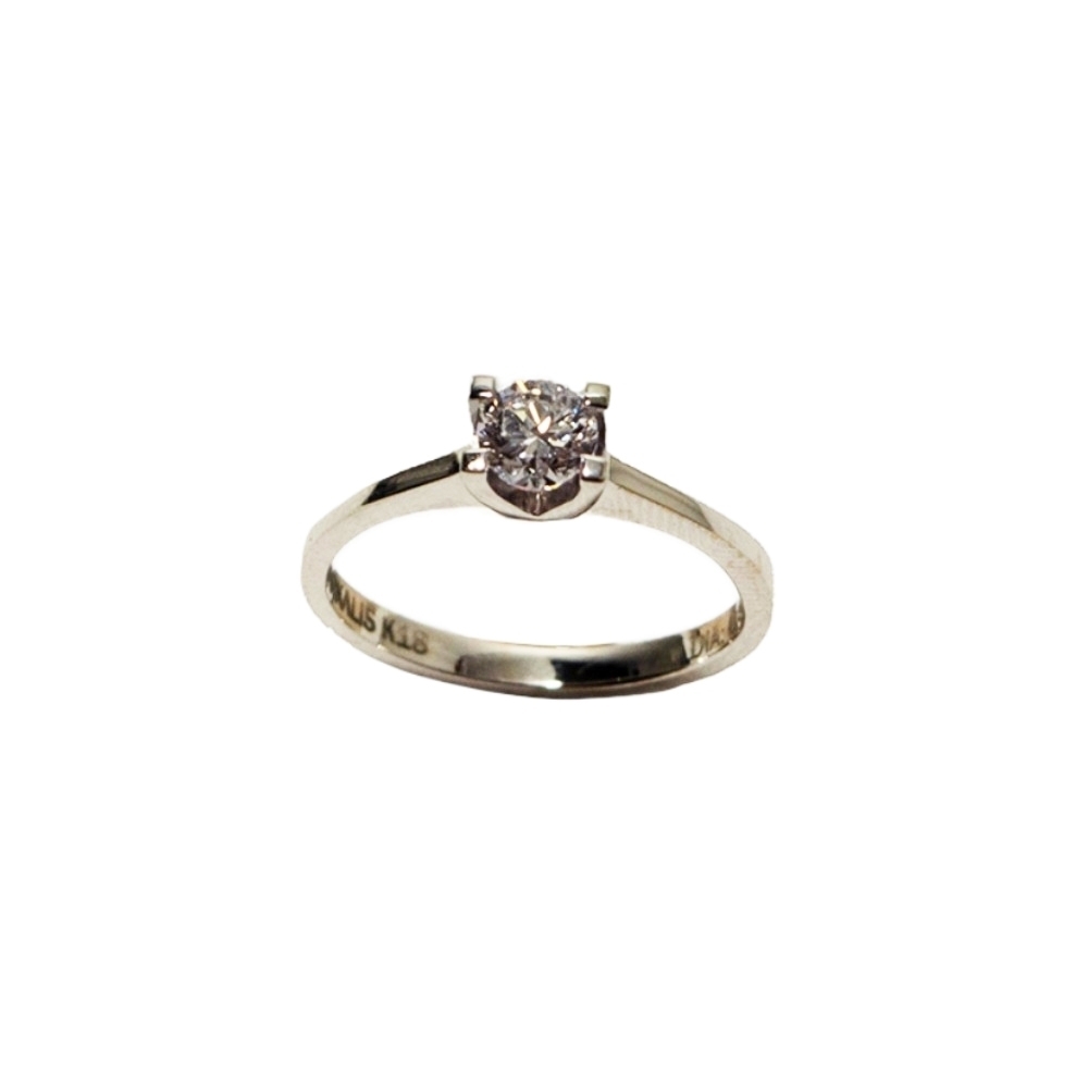 Gold K18 Engagement ring. Diamond 0.50 ct.