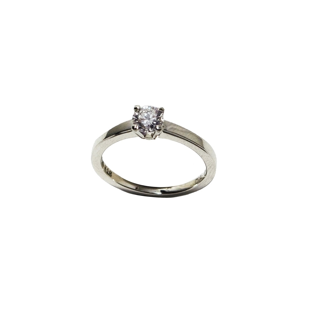 Gold K18 Engagement ring. Diamond 0.50 ct