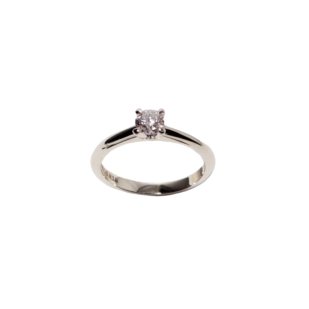 Gold K18 Engagement ring. Diamond 0.40 ct