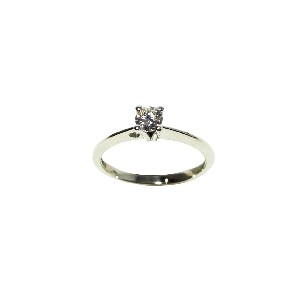 Gold K18 Engagement ring, Diamond 0.30 ct