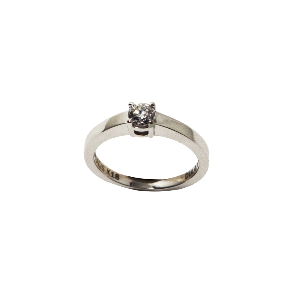 Gold K18 Engagement ring, Diamond 0.30 ct