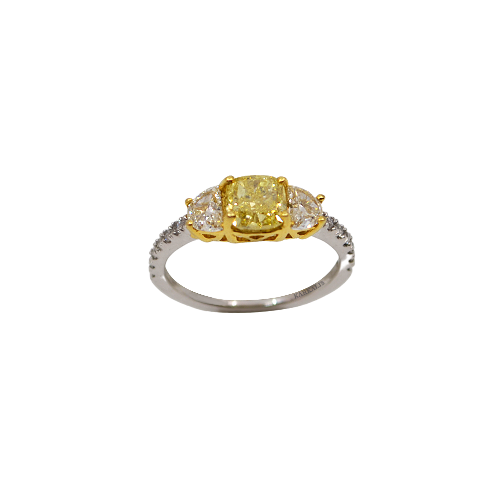 Χρυσό Δαχτυλίδι Κ18, Διαμάντια 2.37 ct.