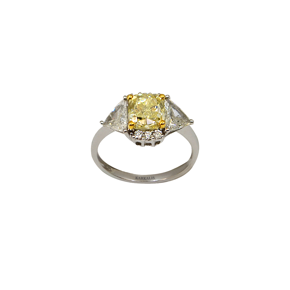 Χρυσό Δαχτυλίδι Κ18, Διαμάντια 2.42 ct.