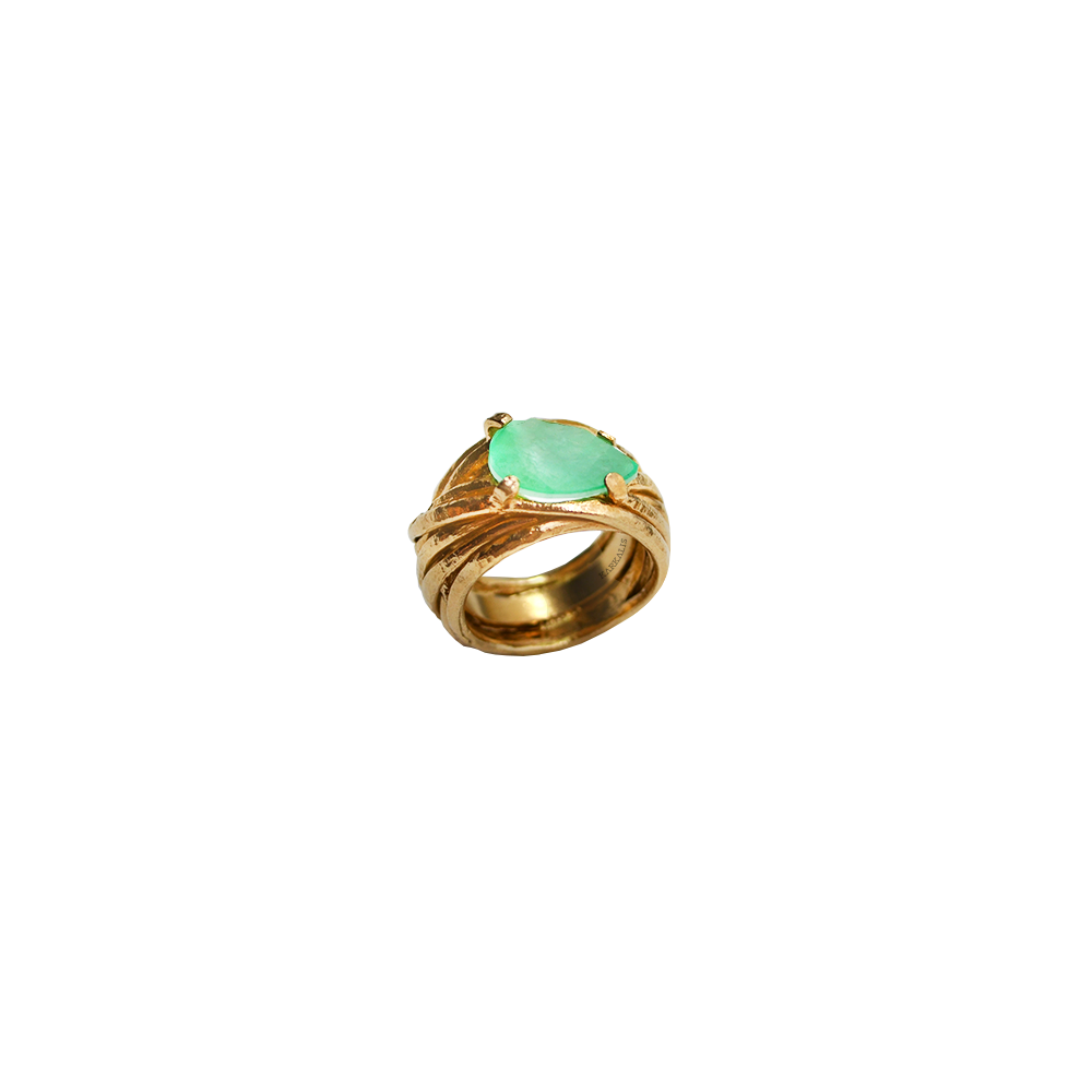 Ασημένιο Δαχτυλίδι 925, Κρύσταλλο Smeraldo