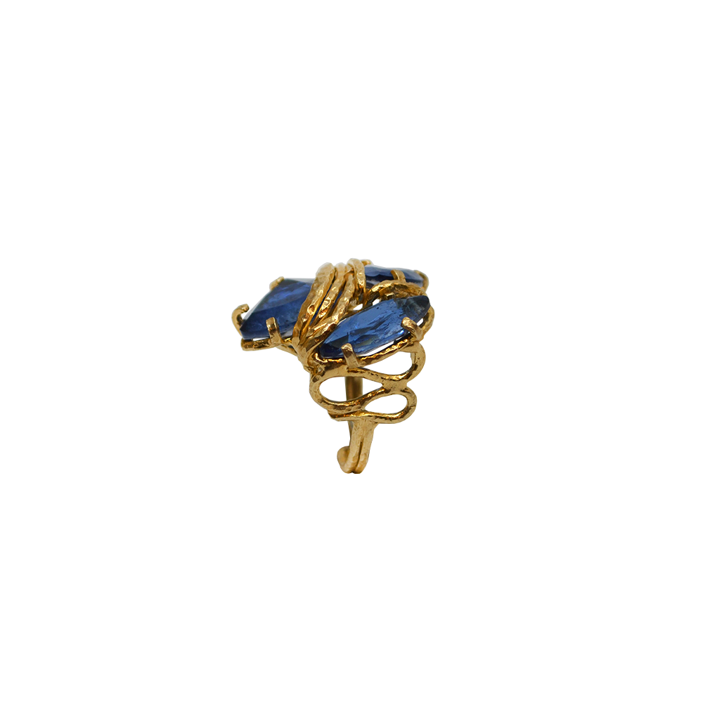 Ασημένιο Δαχτυλίδι 925, Κρύσταλλινο Ζαφείρι