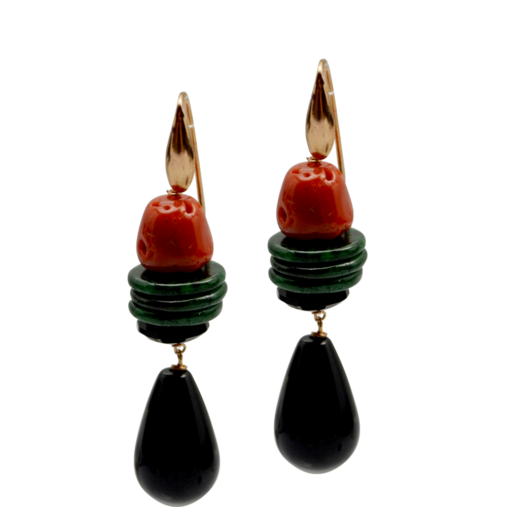 Silver Earrings 925 with Onyx.