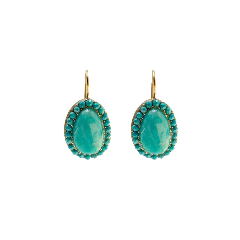 Silver Earrings 925 with Amazonite