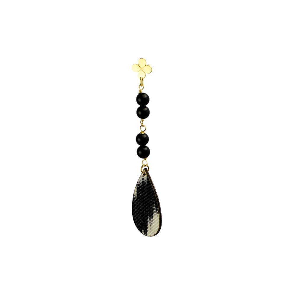 Silver Earring 925 with Onyx