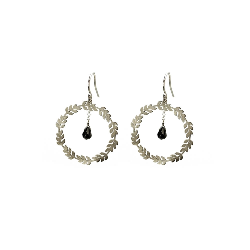 Silver Earrings 925 with Onyx.