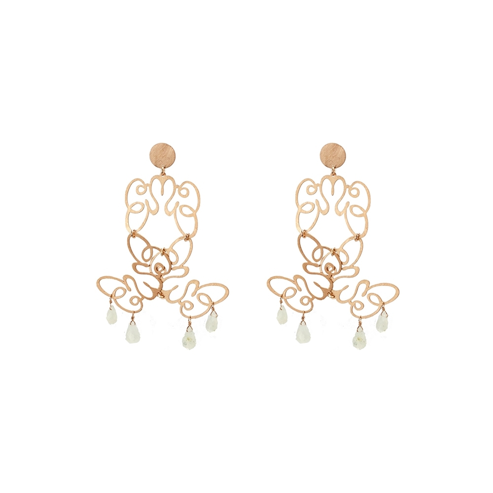 Silver Earrings 925 with Quartz