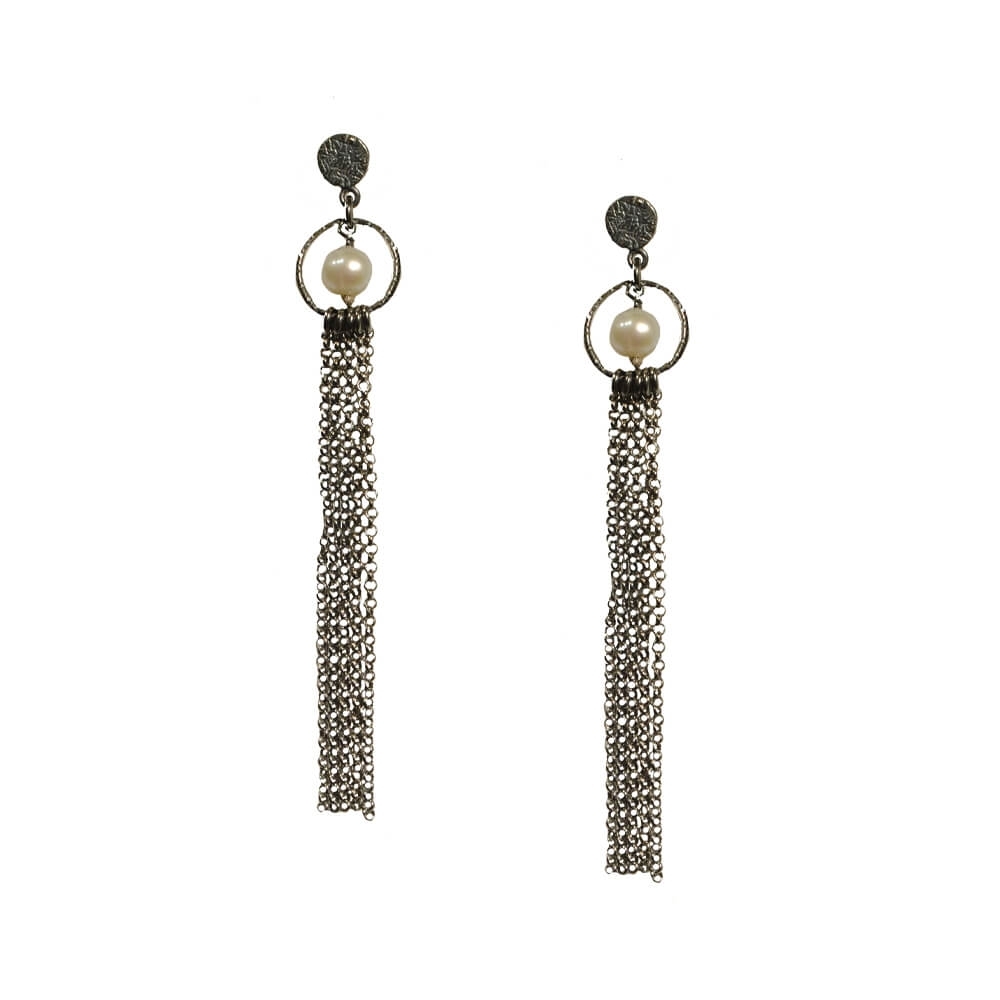 Silver Earrings 925, Pearl