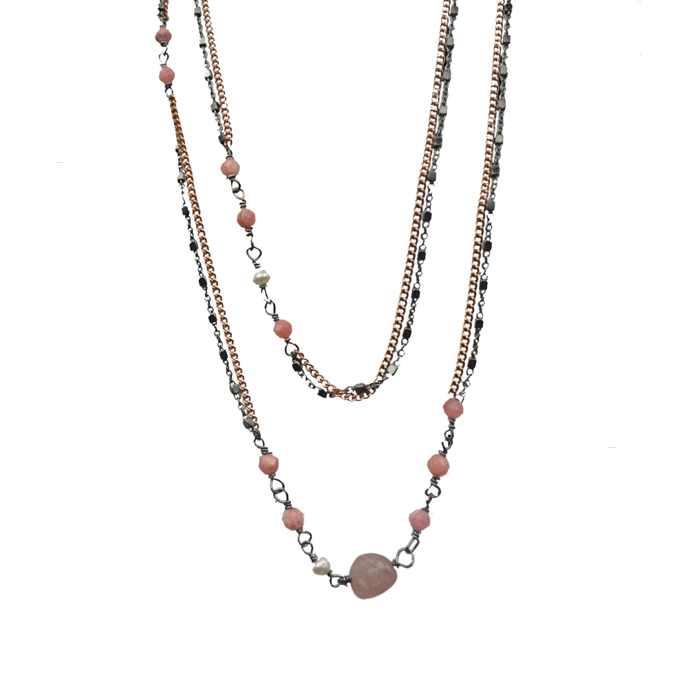 Silver Necklace 925, Tourmaline