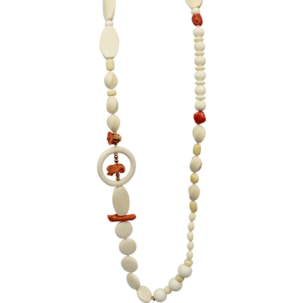 Silver Necklace 925, Coral