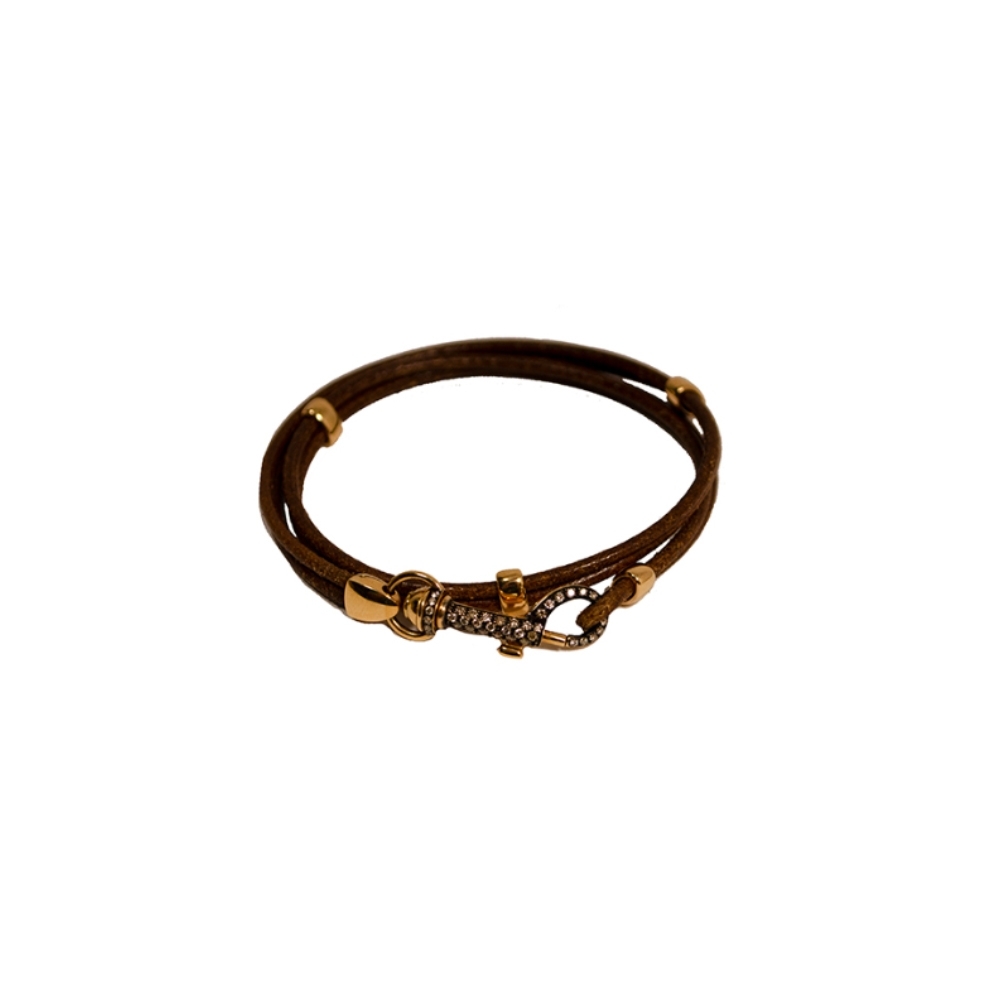 Gold K18 Bracelet, Diamonds 0.33 ct