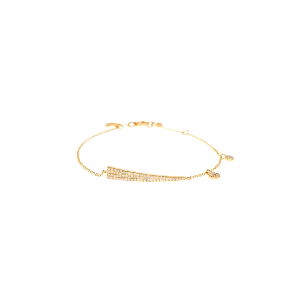 Gold Bracelet K18, Diamonds 0.40 ct