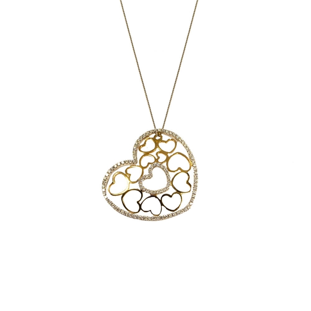 Gold K18 Necklace, Diamond 1.07 ct  