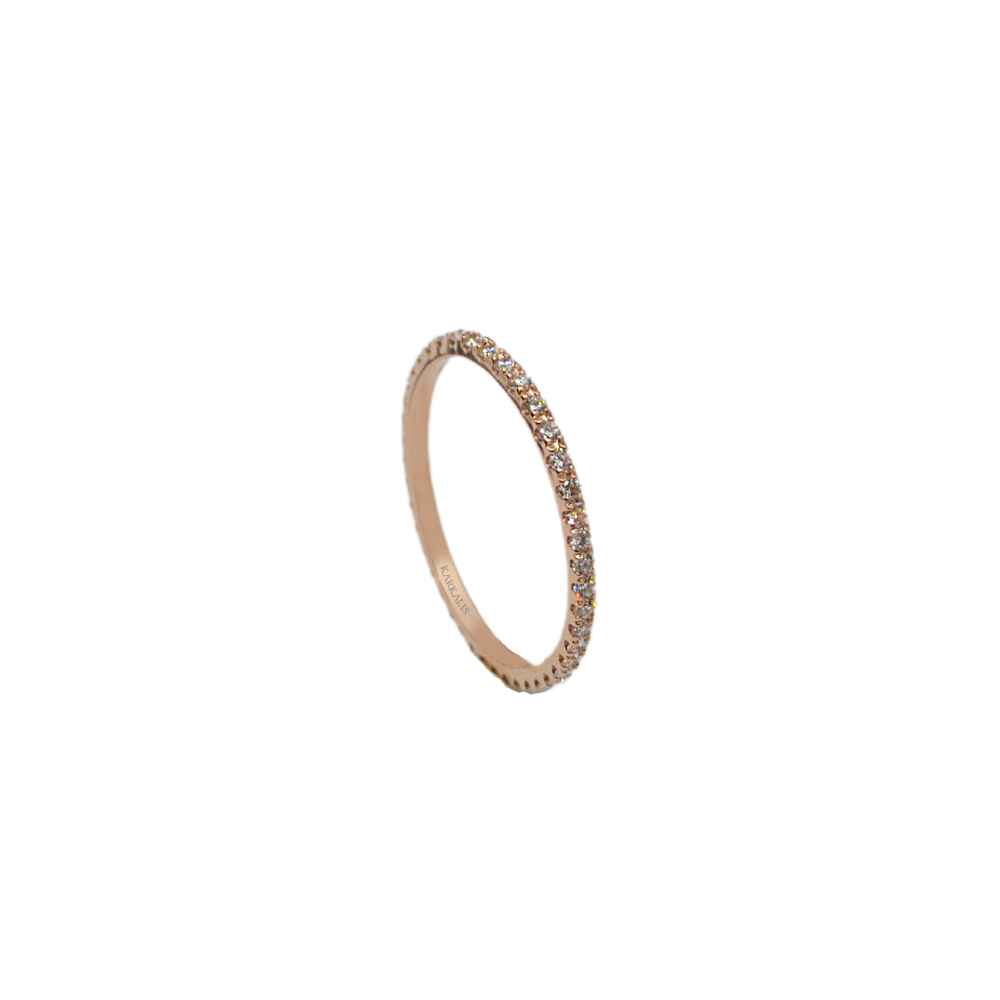 Gold K18 Ring with Diamonds 0.43 ct 