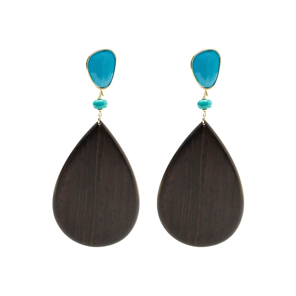 Silver Earrings 925 with Turquoise. 
