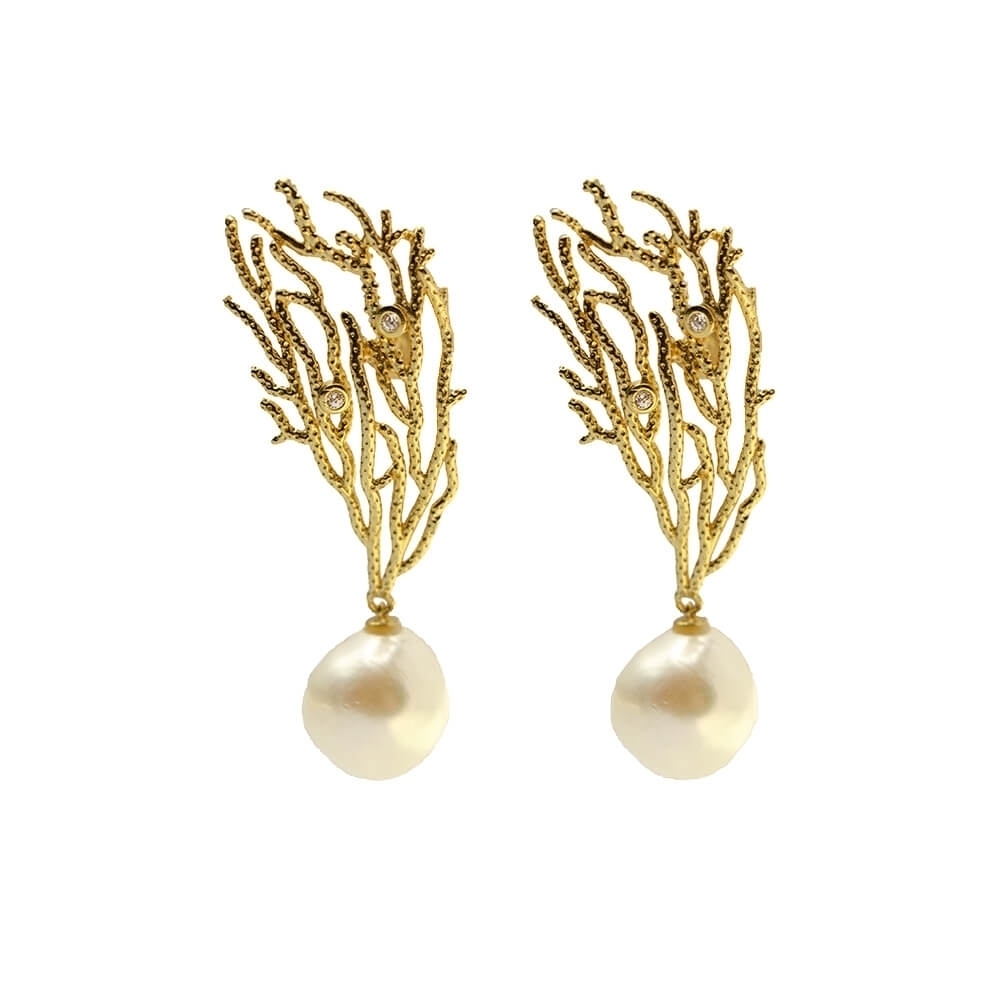 Silver Earrings 925 with Pearl. 
